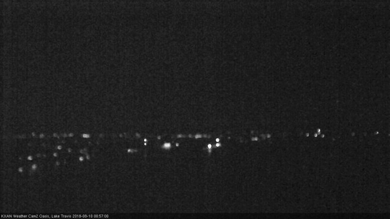 Lake Travis webcam, August 9, 2018 12:00 AM CT