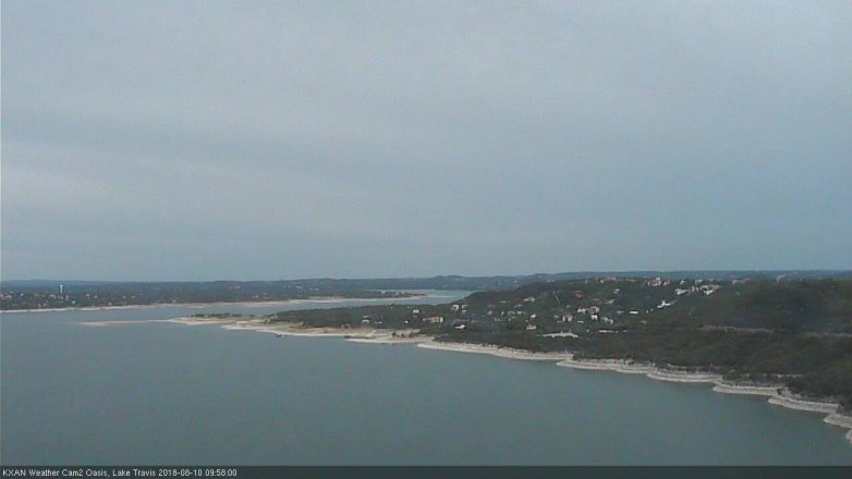 Lake Travis webcam, August 10, 2018 9:00 AM CT