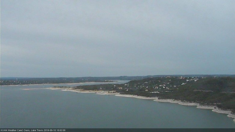 Lake Travis webcam, August 10, 2018 9:05 AM CT
