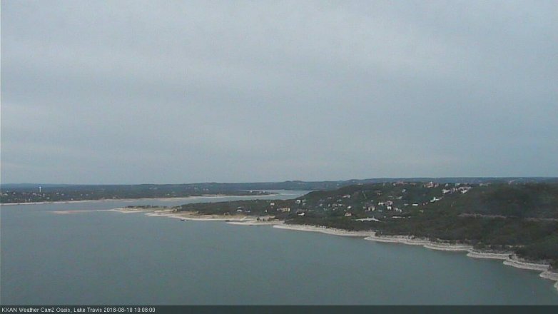 Lake Travis webcam, August 10, 2018 9:10 AM CT