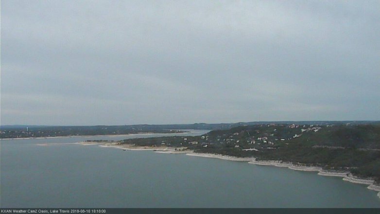 Lake Travis webcam, August 10, 2018 9:20 AM CT