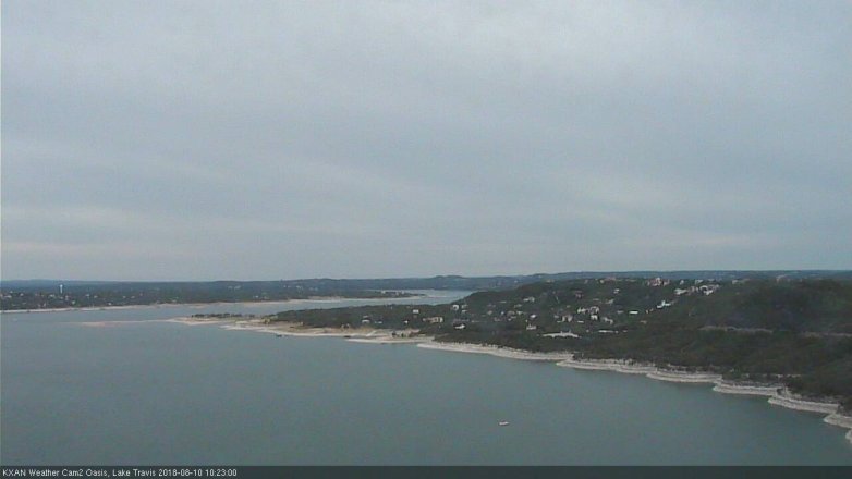 Lake Travis webcam, August 10, 2018 9:25 AM CT