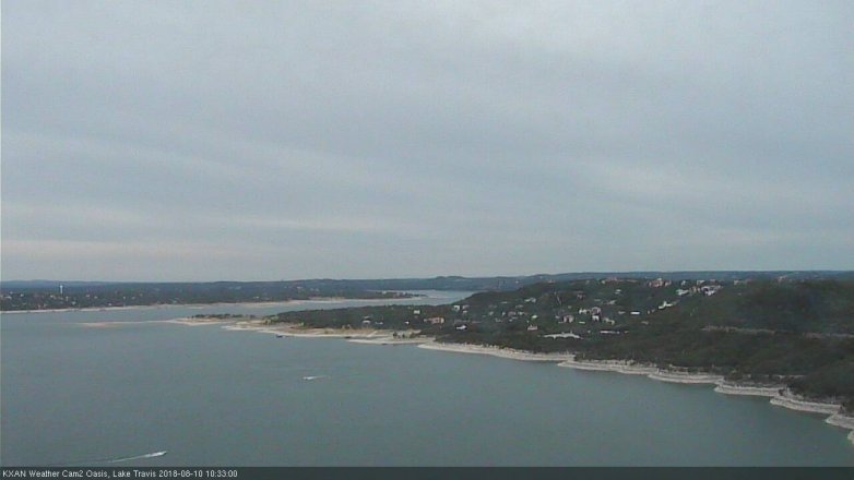 Lake Travis webcam, August 10, 2018 9:35 AM CT