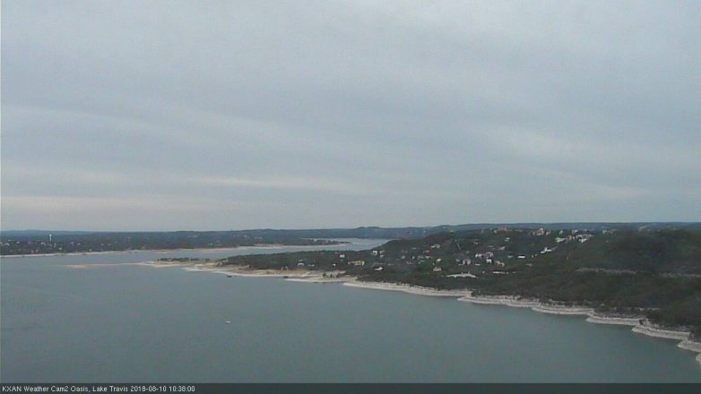 Lake Travis webcam, August 10, 2018 9:40 AM CT