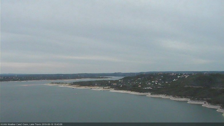 Lake Travis webcam, August 10, 2018 9:45 AM CT