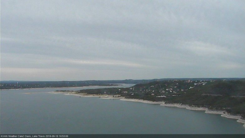 Lake Travis webcam, August 10, 2018 9:55 AM CT