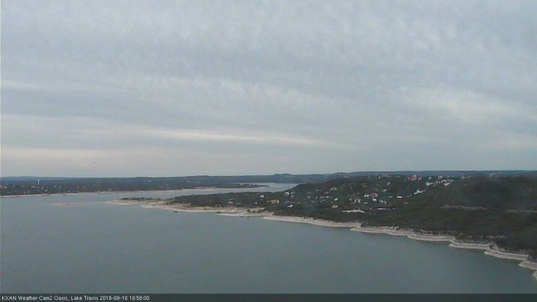 Lake Travis webcam, August 10, 2018 10:00 AM CT