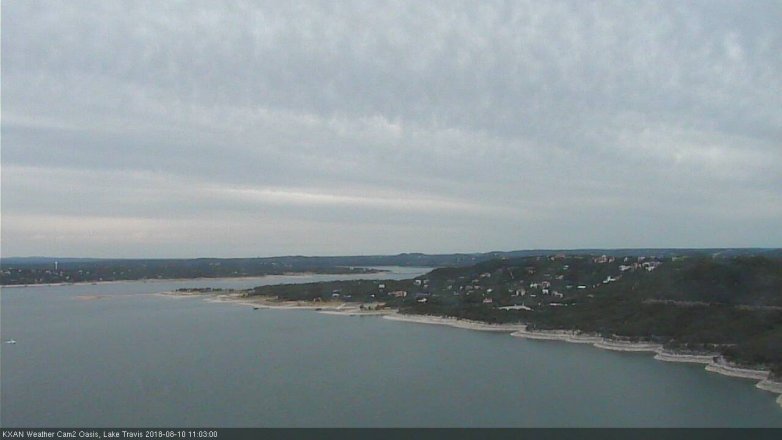Lake Travis webcam, August 10, 2018 10:05 AM CT