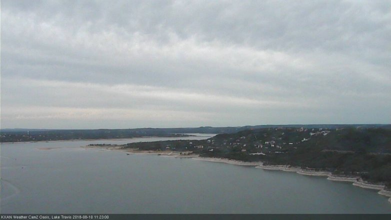 Lake Travis webcam, August 10, 2018 10:25 AM CT