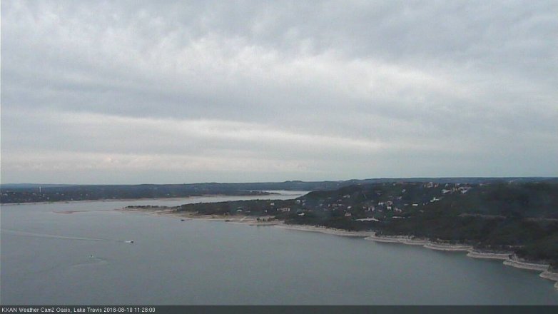 Lake Travis webcam, August 10, 2018 10:30 AM CT