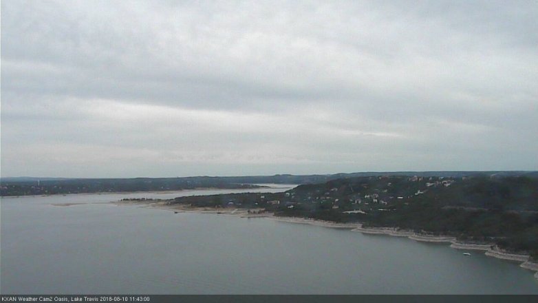 Lake Travis webcam, August 10, 2018 10:45 AM CT