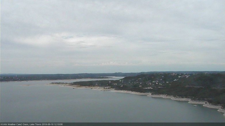 Lake Travis webcam, August 10, 2018 11:20 AM CT