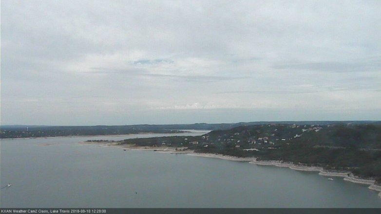 Lake Travis webcam, August 10, 2018 11:30 AM CT