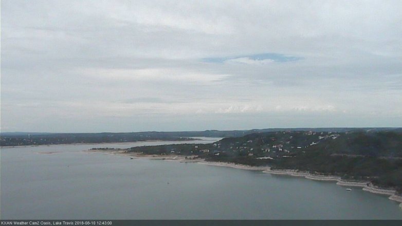 Lake Travis webcam, August 10, 2018 11:45 AM CT