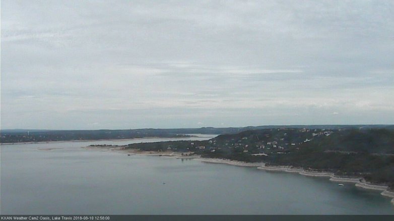 Lake Travis webcam, August 10, 2018 12:00 PM CT