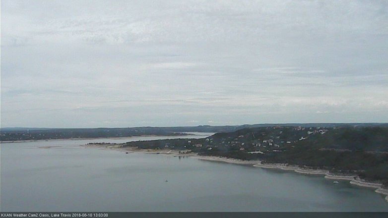 Lake Travis webcam, August 10, 2018 12:05 PM CT