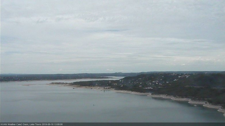 Lake Travis webcam, August 10, 2018 12:10 PM CT