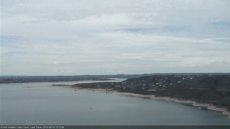 Lake Travis webcam, August 10, 2018 12:15 PM CT