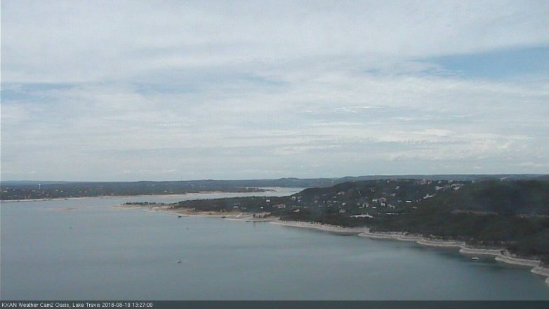 Lake Travis webcam, August 10, 2018 12:30 PM CT