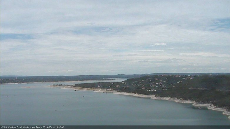 Lake Travis webcam, August 10, 2018 12:40 PM CT