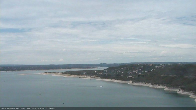 Lake Travis webcam, August 10, 2018 12:45 PM CT