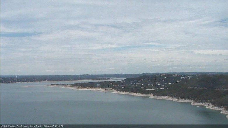Lake Travis webcam, August 10, 2018 12:50 PM CT