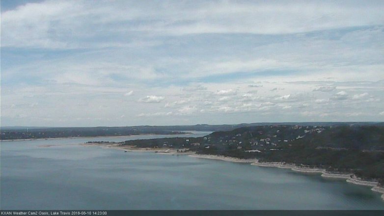 Lake Travis webcam, August 10, 2018 1:25 PM CT