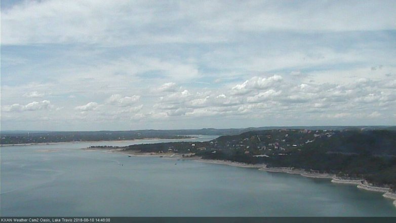 Lake Travis webcam, August 10, 2018 1:50 PM CT