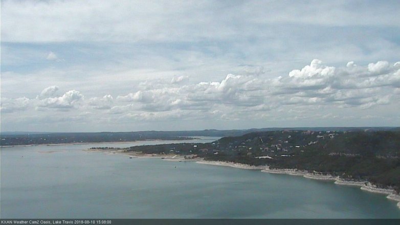 Lake Travis webcam, August 10, 2018 2:10 PM CT