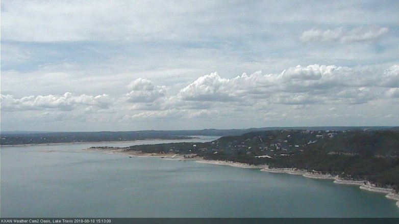 Lake Travis webcam, August 10, 2018 2:15 PM CT