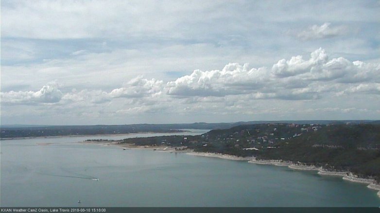 Lake Travis webcam, August 10, 2018 2:20 PM CT