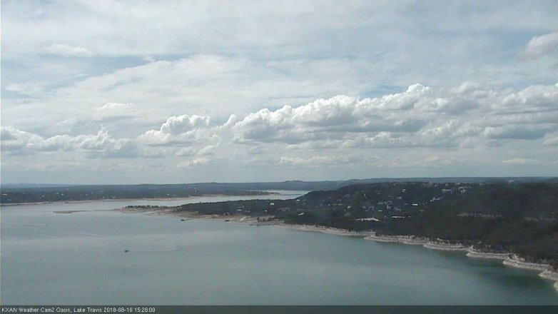 Lake Travis webcam, August 10, 2018 2:30 PM CT