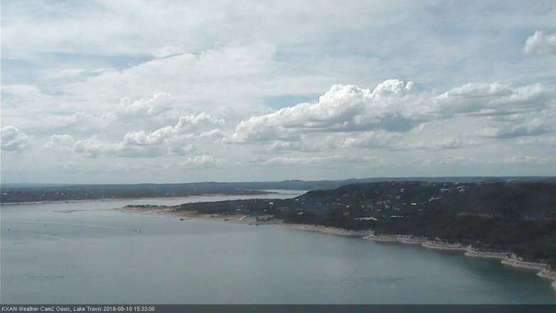 Lake Travis webcam, August 10, 2018 2:35 PM CT