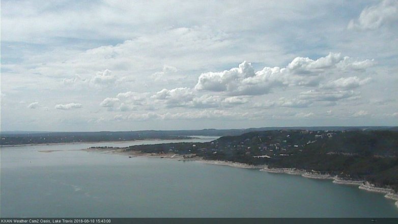 Lake Travis webcam, August 10, 2018 2:45 PM CT