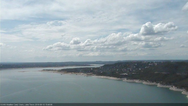 Lake Travis webcam, August 10, 2018 2:50 PM CT