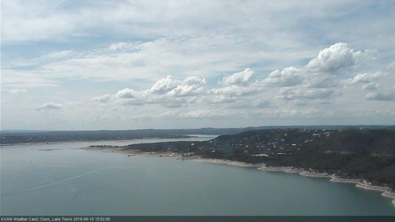 Lake Travis webcam, August 10, 2018 2:55 PM CT