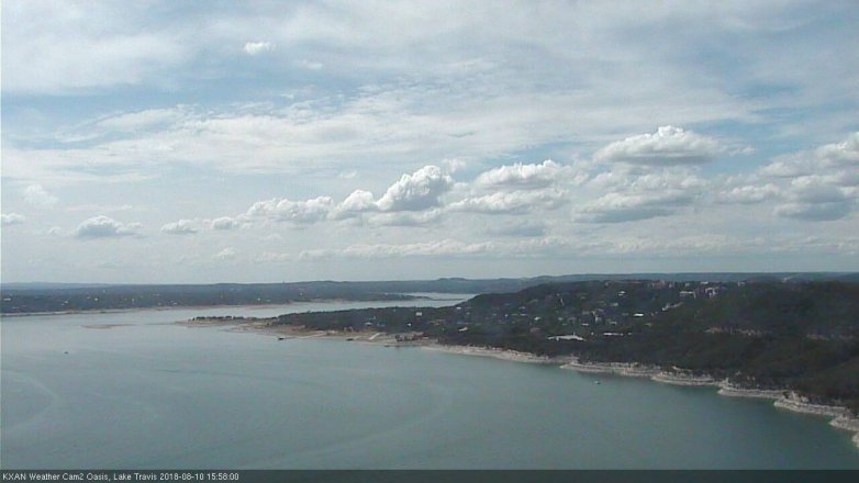 Lake Travis webcam, August 10, 2018 3:00 PM CT