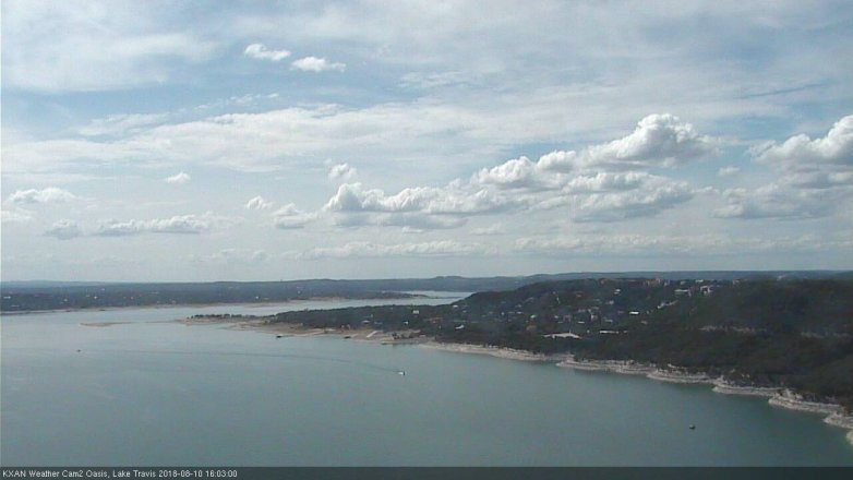 Lake Travis webcam, August 10, 2018 3:05 PM CT