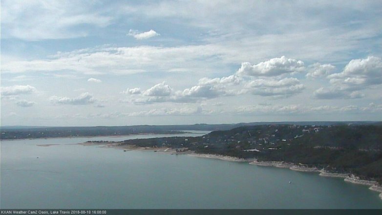 Lake Travis webcam, August 10, 2018 3:10 PM CT