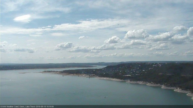 Lake Travis webcam, August 10, 2018 3:20 PM CT