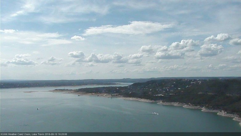 Lake Travis webcam, August 10, 2018 3:30 PM CT