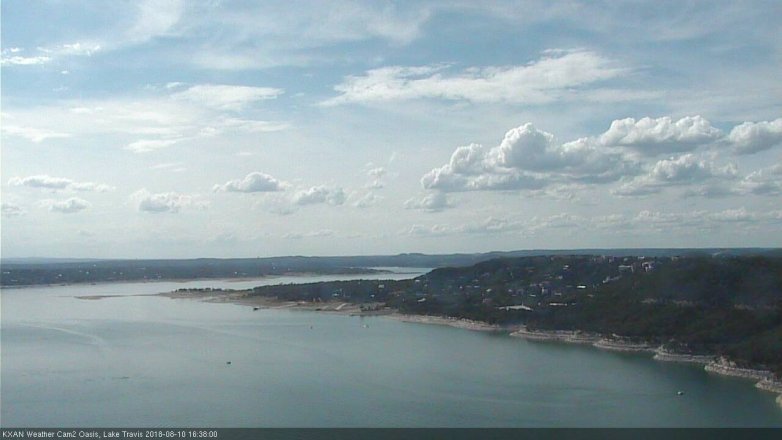 Lake Travis webcam, August 10, 2018 3:40 PM CT