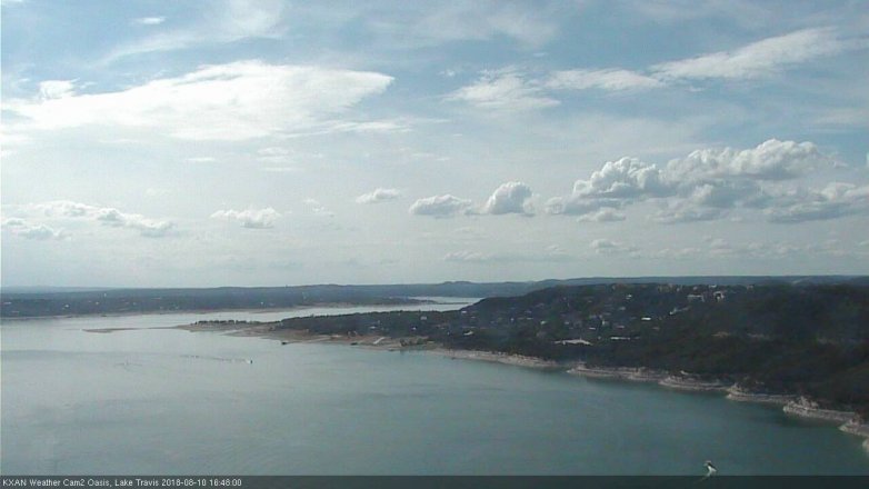 Lake Travis webcam, August 10, 2018 3:50 PM CT