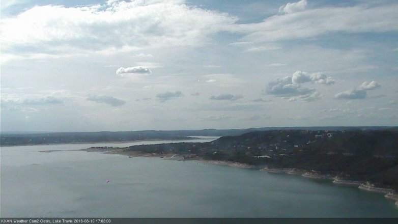 Lake Travis webcam, August 10, 2018 4:05 PM CT