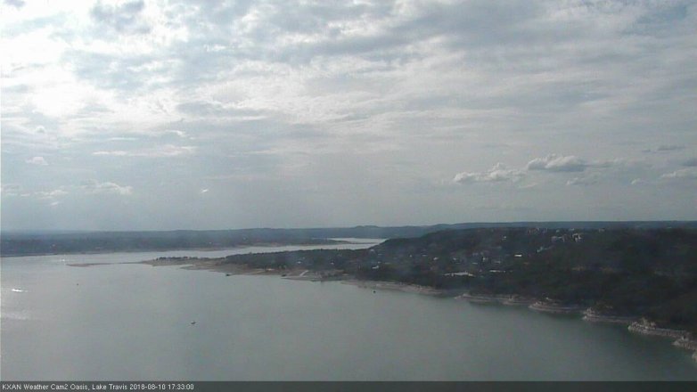 Lake Travis webcam, August 10, 2018 4:35 PM CT
