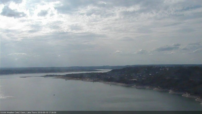 Lake Travis webcam, August 10, 2018 4:40 PM CT