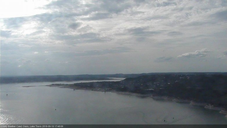 Lake Travis webcam, August 10, 2018 4:50 PM CT