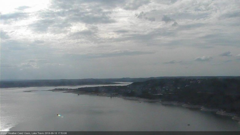 Lake Travis webcam, August 10, 2018 4:55 PM CT
