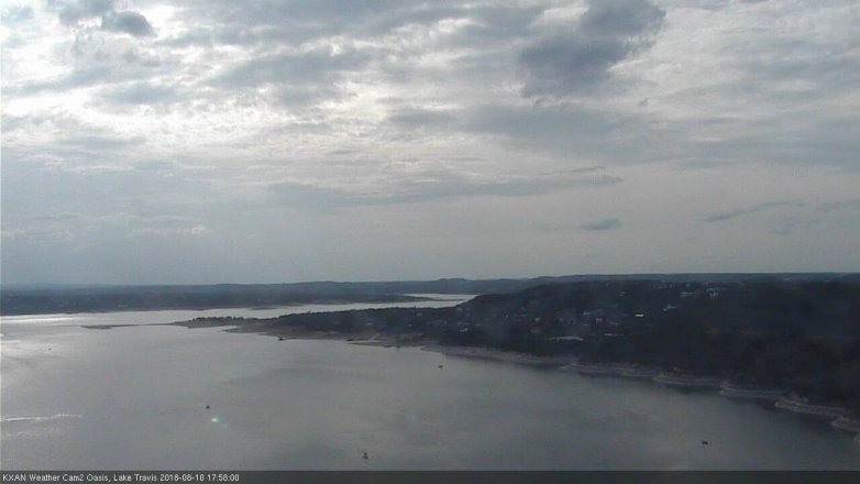 Lake Travis webcam, August 10, 2018 5:00 PM CT