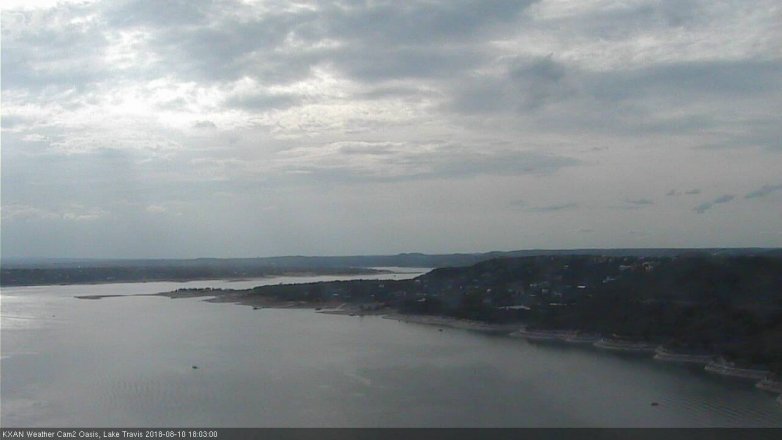 Lake Travis webcam, August 10, 2018 5:05 PM CT